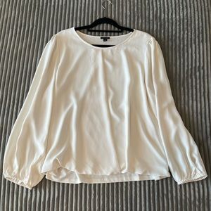Long sleeve cream blouse from Ann Taylor
